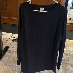 Chico's Navy Long Sleeve Tunic